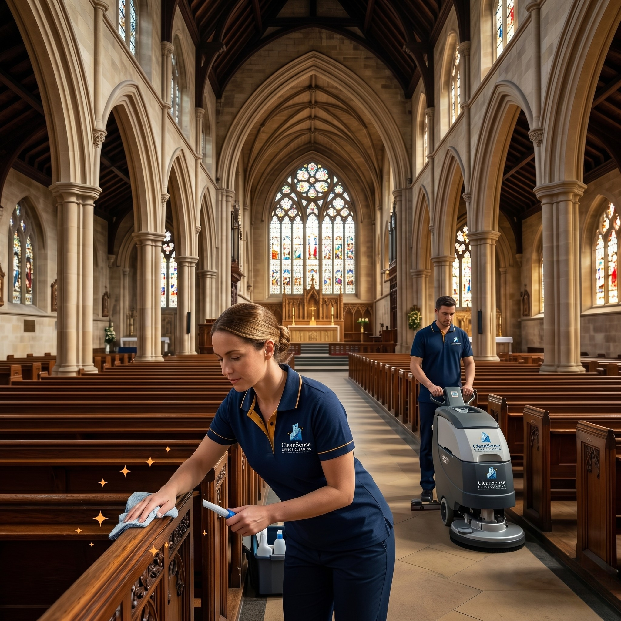 Church and worship space cleaning services by CleanSense
